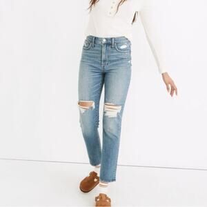 Madewell The Perfect Vintage Jean in Denman Wash - Distressed Blue Jeans Size 25
